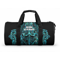 Maori Language Week Duffle Bag Kia Mau Ki To Ukaipo Paua Shell Color