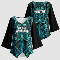 Maori Language Week Personalised Kimono Sleeve Blouse Kia Mau Ki To Ukaipo Paua Shell Color LT14 - Polynesian Pride
