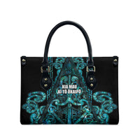 Maori Language Week Leather Bag Kia Mau Ki To Ukaipo Paua Shell Color LT14 - Polynesian Pride