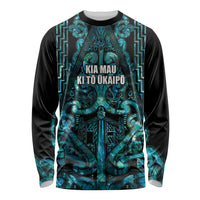 Maori Language Week Personalised Long Sleeve Shirt Kia Mau Ki To Ukaipo Paua Shell Color LT14 Unisex Turquoise - Polynesian Pride