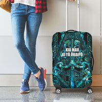 Maori Language Week Luggage Cover Kia Mau Ki To Ukaipo Paua Shell Color LT14 - Polynesian Pride