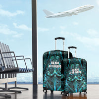 Maori Language Week Luggage Cover Kia Mau Ki To Ukaipo Paua Shell Color LT14 - Polynesian Pride