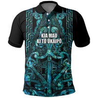 Maori Language Week Personalised Polo Shirt Kia Mau Ki To Ukaipo Paua Shell Color LT14 Turquoise - Polynesian Pride