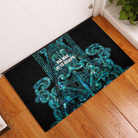 Maori Language Week Rubber Doormat Kia Mau Ki To Ukaipo Paua Shell Color LT14 - Polynesian Pride