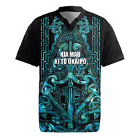 Maori Language Week Personalised Rugby Jersey Kia Mau Ki To Ukaipo Paua Shell Color LT14 Turquoise - Polynesian Pride