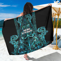 Maori Language Week Sarong Kia Mau Ki To Ukaipo Paua Shell Color LT14 One Size 44 x 66 inches Turquoise - Polynesian Pride