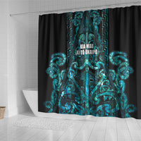 Maori Language Week Shower Curtain Kia Mau Ki To Ukaipo Paua Shell Color LT14 - Polynesian Pride