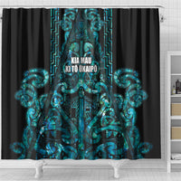 Maori Language Week Shower Curtain Kia Mau Ki To Ukaipo Paua Shell Color LT14 - Polynesian Pride