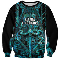 Maori Language Week Personalised Sweatshirt Kia Mau Ki To Ukaipo Paua Shell Color LT14 Unisex Turquoise - Polynesian Pride