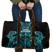 Maori Language Week Travel Bag Kia Mau Ki To Ukaipo Paua Shell Color LT14 Turquoise - Polynesian Pride