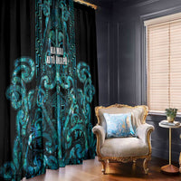 Maori Language Week Window Curtain Kia Mau Ki To Ukaipo Paua Shell Color LT14 - Polynesian Pride