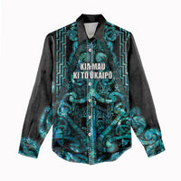 Maori Language Week Personalised Women Casual Shirt Kia Mau Ki To Ukaipo Paua Shell Color LT14 - Polynesian Pride