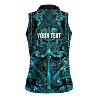 Maori Language Week Personalised Women Sleeveless Polo Shirt Kia Mau Ki To Ukaipo Paua Shell Color LT14 - Polynesian Pride