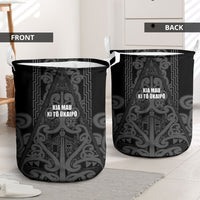 Maori Language Week Laundry Basket Kia Mau Ki To Ukaipo Grey Color