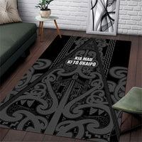Maori Language Week Area Rug Kia Mau Ki To Ukaipo Grey Color LT14 Grey - Polynesian Pride
