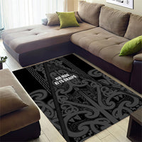 Maori Language Week Area Rug Kia Mau Ki To Ukaipo Grey Color LT14 - Polynesian Pride