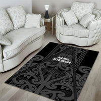 Maori Language Week Area Rug Kia Mau Ki To Ukaipo Grey Color LT14 - Polynesian Pride