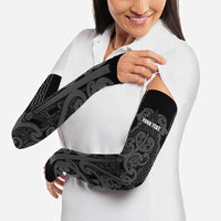 Maori Language Week Personalised Arm Sleeves Kia Mau Ki To Ukaipo Grey Color