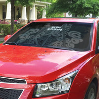 Maori Language Week Auto Sun Shade Kia Mau Ki To Ukaipo Grey Color LT14 - Polynesian Pride