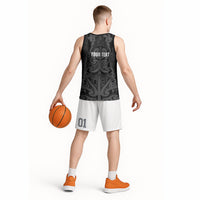 Maori Language Week Personalised Basketball Jersey Kia Mau Ki To Ukaipo Grey Color LT14 - Polynesian Pride