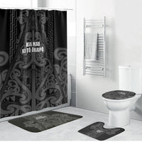 Maori Language Week Bathroom Set Kia Mau Ki To Ukaipo Grey Color