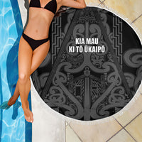 Maori Language Week Beach Blanket Kia Mau Ki To Ukaipo Grey Color LT14 - Polynesian Pride