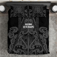 Maori Language Week Bedding Set Kia Mau Ki To Ukaipo Grey Color LT14 Grey - Polynesian Pride