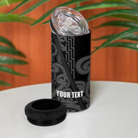 Maori Language Week Personalised 4 in 1 Can Cooler Tumbler Kia Mau Ki To Ukaipo Grey Color
