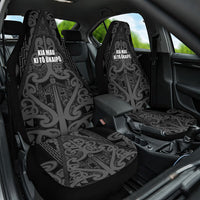 Maori Language Week Car Seat Cover Kia Mau Ki To Ukaipo Grey Color