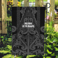 Maori Language Week Garden Flag Kia Mau Ki To Ukaipo Grey Color LT14 Garden Flag Grey - Polynesian Pride