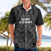 Maori Language Week Personalised Hawaiian Shirt Kia Mau Ki To Ukaipo Grey Color LT14 - Polynesian Pride