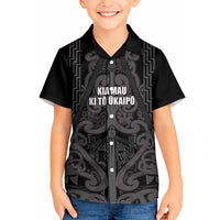 Maori Language Week Personalised Hawaiian Shirt Kia Mau Ki To Ukaipo Grey Color LT14 - Polynesian Pride