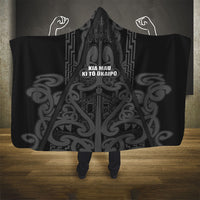 Maori Language Week Hooded Blanket Kia Mau Ki To Ukaipo Grey Color