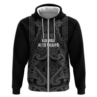 Maori Language Week Personalised Hoodie Kia Mau Ki To Ukaipo Grey Color LT14 Zip Hoodie Grey - Polynesian Pride
