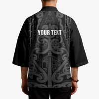Maori Language Week Personalised Kimono Kia Mau Ki To Ukaipo Grey Color LT14 - Polynesian Pride