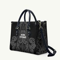 Maori Language Week Leather Bag Kia Mau Ki To Ukaipo Grey Color LT14 Grey - Polynesian Pride