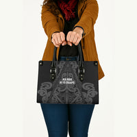 Maori Language Week Leather Bag Kia Mau Ki To Ukaipo Grey Color LT14 - Polynesian Pride