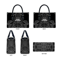 Maori Language Week Leather Bag Kia Mau Ki To Ukaipo Grey Color LT14 - Polynesian Pride