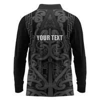 Maori Language Week Personalised Long Sleeve Polo Shirt Kia Mau Ki To Ukaipo Grey Color LT14 - Polynesian Pride