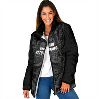 Maori Language Week Personalised Padded Jacket Kia Mau Ki To Ukaipo Grey Color