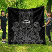 Maori Language Week Quilt Kia Mau Ki To Ukaipo Grey Color LT14 - Polynesian Pride