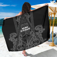 Maori Language Week Sarong Kia Mau Ki To Ukaipo Grey Color LT14 One Size 44 x 66 inches Grey - Polynesian Pride