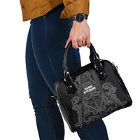 Maori Language Week Shoulder Handbag Kia Mau Ki To Ukaipo Grey Color LT14 - Polynesian Pride