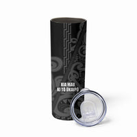 Maori Language Week Personalised Skinny Tumbler Kia Mau Ki To Ukaipo Grey Color LT14 - Polynesian Pride