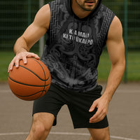 Maori Language Week Personalised Sleeveless Hoodie Kia Mau Ki To Ukaipo Grey Color