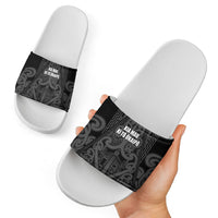 Maori Language Week Slide Sandals Kia Mau Ki To Ukaipo Grey Color