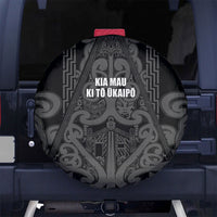 Maori Language Week Spare Tire Cover Kia Mau Ki To Ukaipo Grey Color LT14 No hole Grey - Polynesian Pride