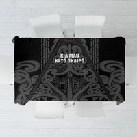 Maori Language Week Tablecloth Kia Mau Ki To Ukaipo Grey Color LT14 Grey - Polynesian Pride