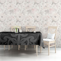 Maori Language Week Tablecloth Kia Mau Ki To Ukaipo Grey Color LT14 - Polynesian Pride