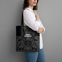 Maori Language Week Tote Bag Kia Mau Ki To Ukaipo Grey Color LT14 - Polynesian Pride